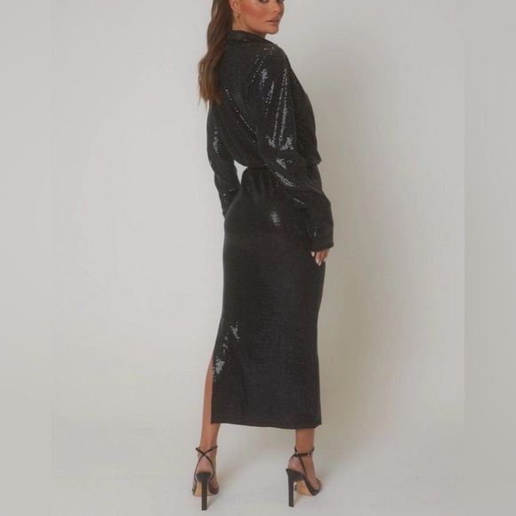 NWT SLA The Label Elegant Black Sequin Dress size XXS - Picture 3 of 12